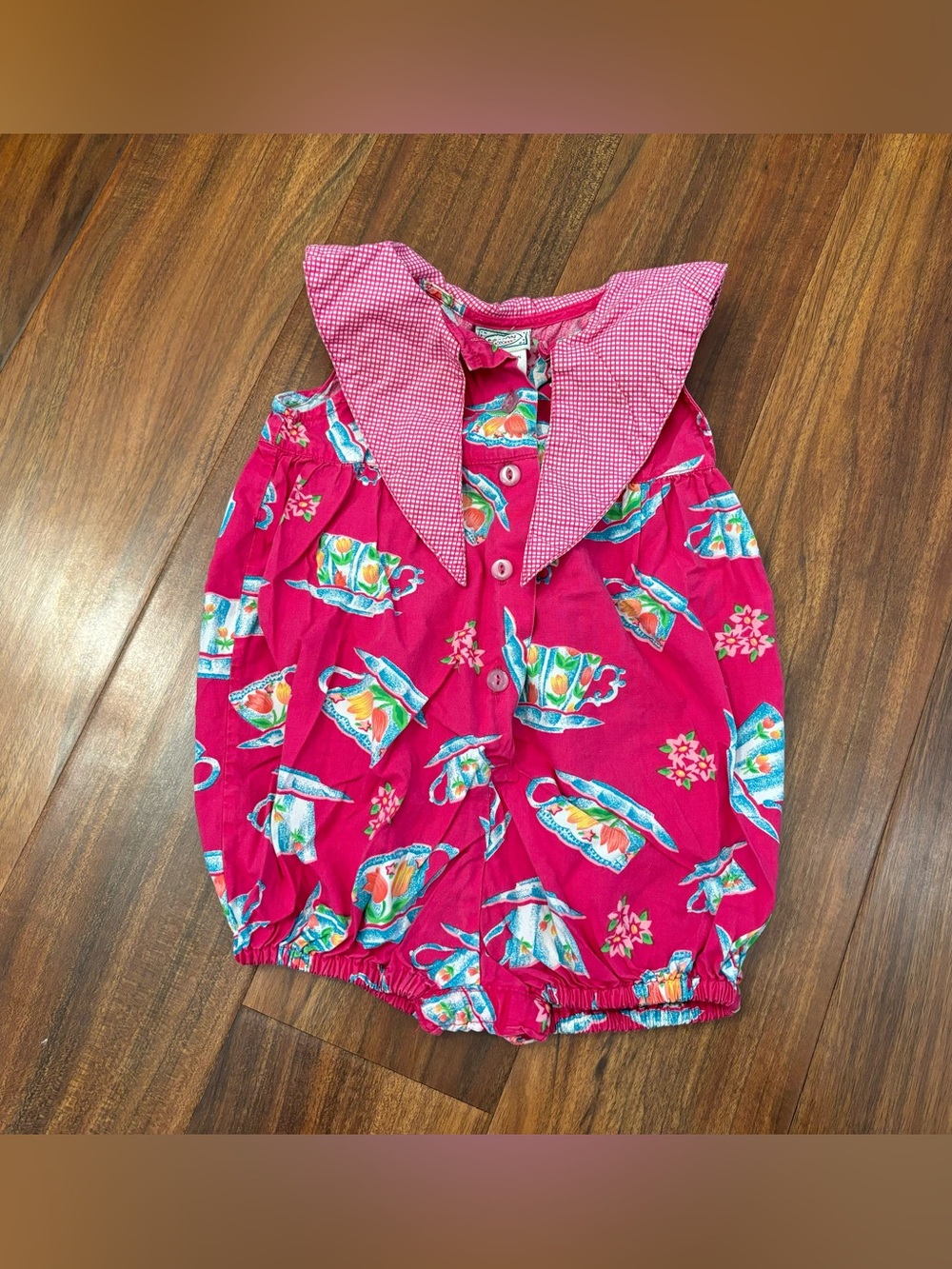 Boston Traders Vintage Pink Teacup Romper